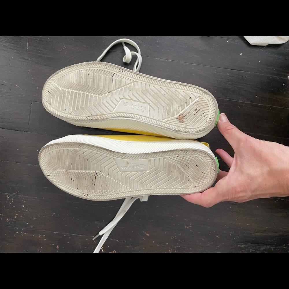 Cariuma Yellow Canvas Sneakers - Picture 3 of 4